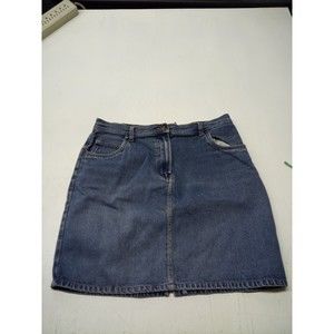 VTG Bill Bass Denim Jean Skirt Shorts Front Pockets Womens Size 18